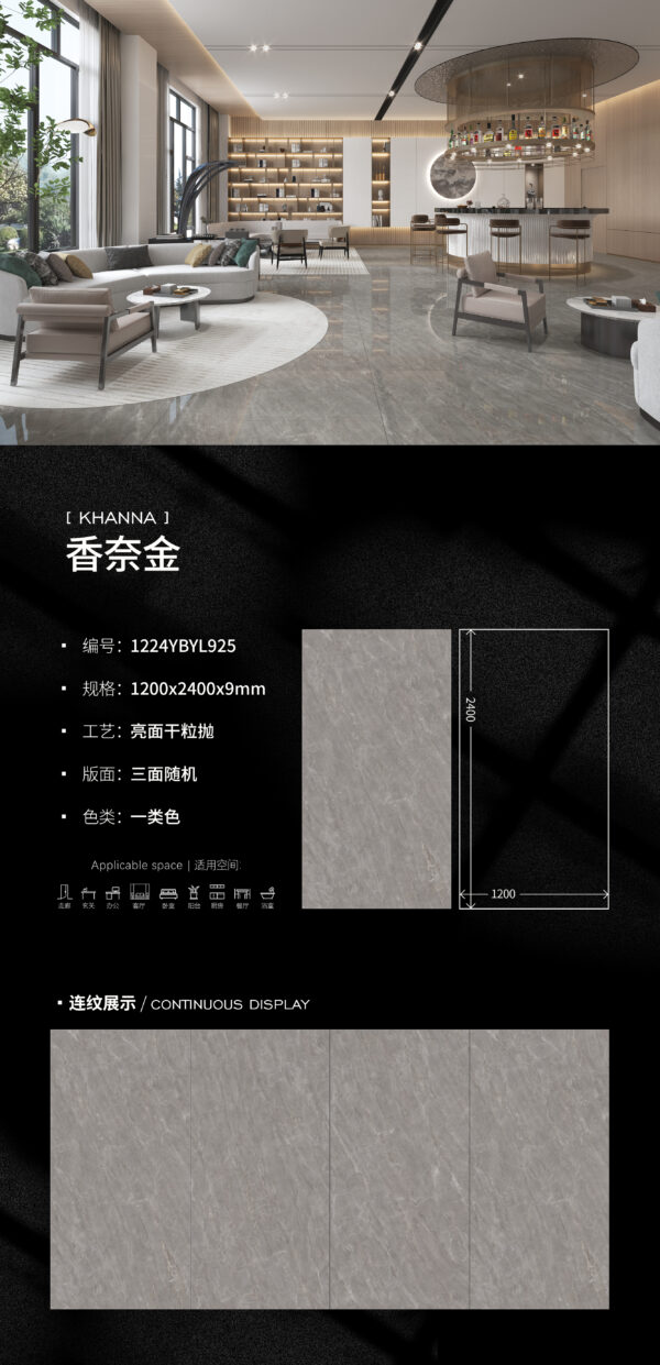 Fashion Kitchen Splashback/Island Chanel Gold Slab 1200x2400x9mm Glossy Heat-Resistant & Designer Kitchen Essential