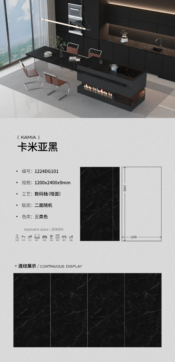 Matt-1200X2400X9MM-DG101卡米亚黑