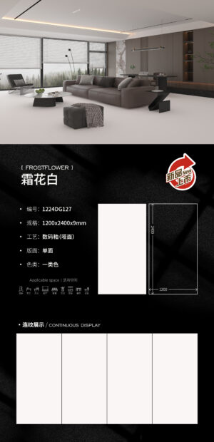 Matt-1200X2400X9MM-DG127霜花白