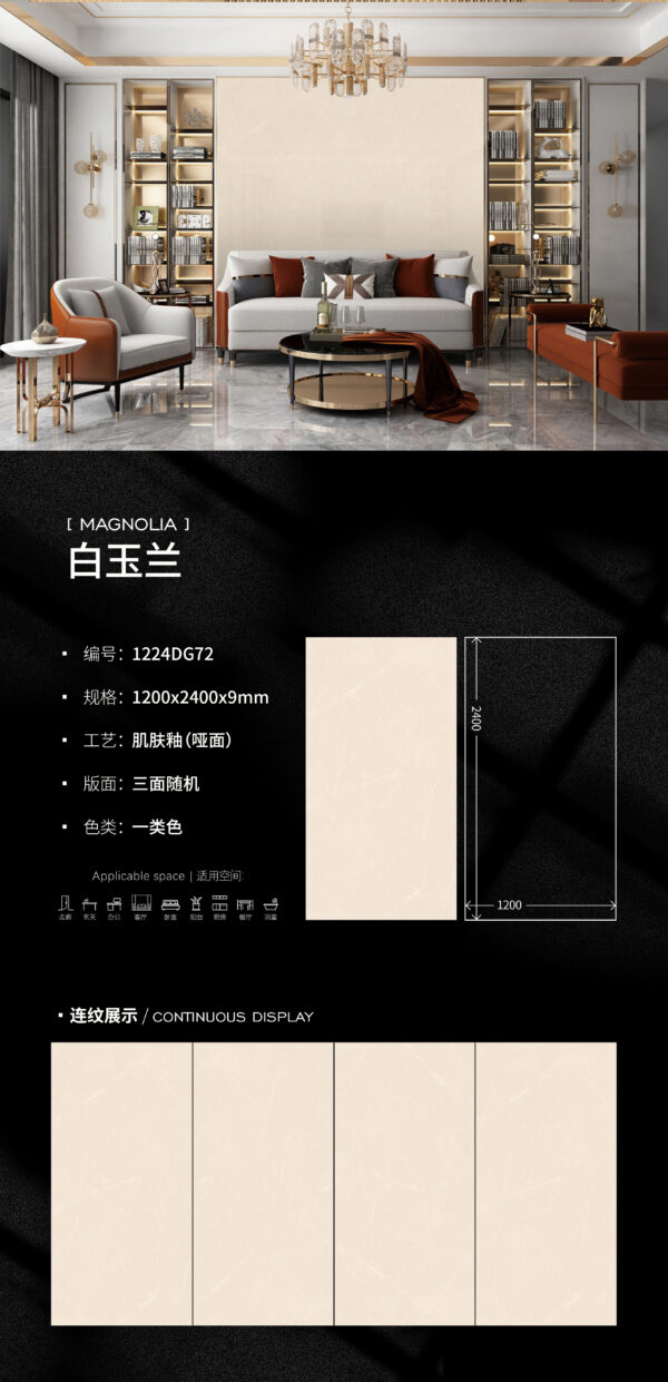 Matt-1200X2400X9MM-DG72白玉兰