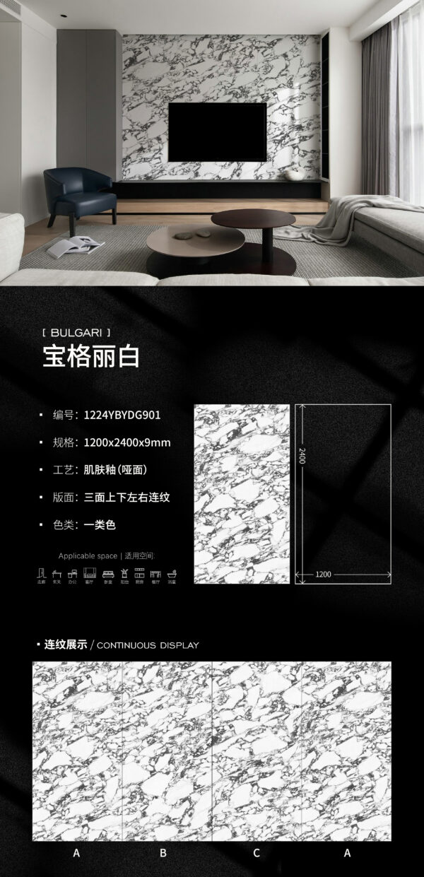 Matt-1200X2400X9MM-YBYDG901宝格丽白