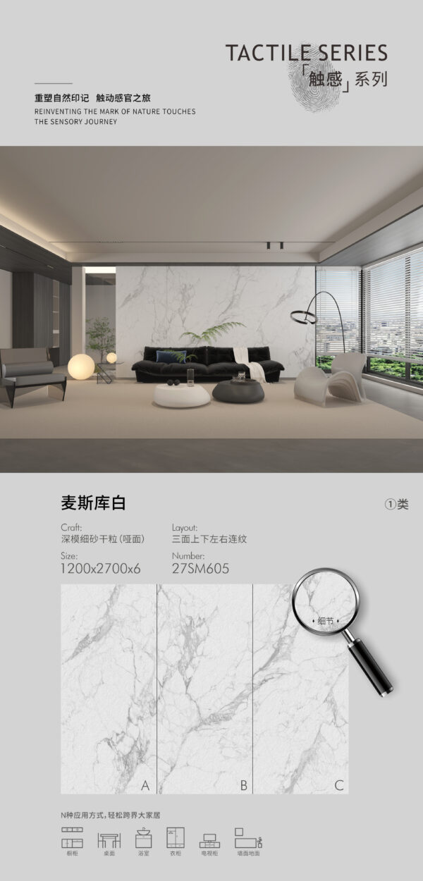 Matt-1200X2700X6MM-27SM605麦斯库白