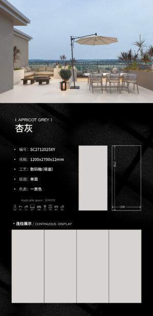 Matt-1200X2700X12MM-SC2712025XY杏灰