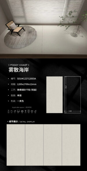 Matt-1200X2700X12MM-SD1M122712003A雾散海岸