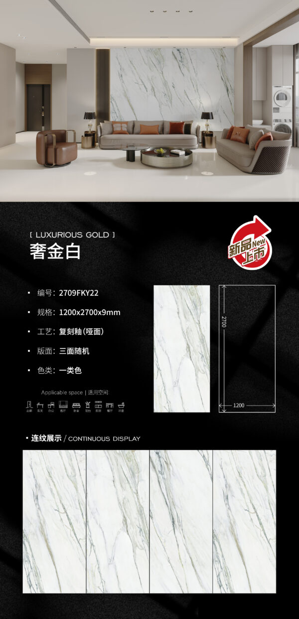 Matt-1200X2700X9MM-2709FKY22奢金白